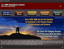 Tablet Screenshot of metaphysicsinstitute.org